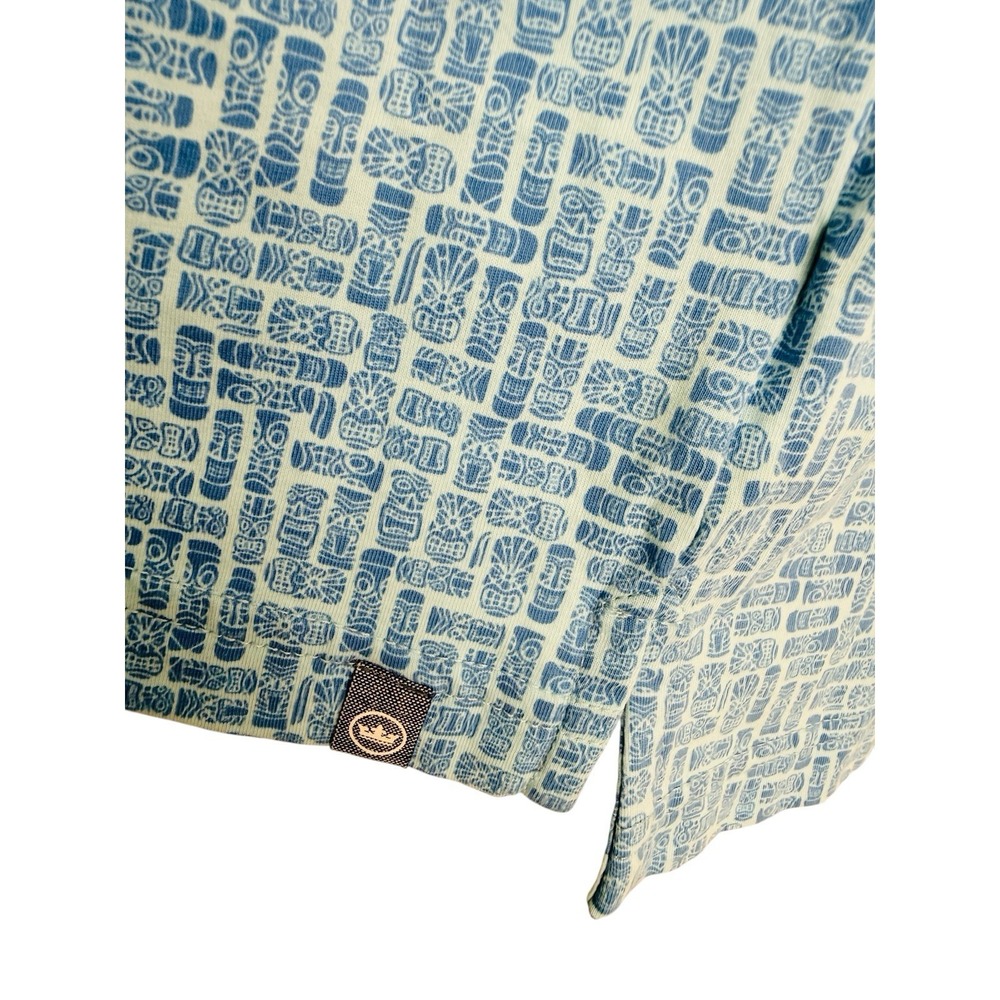 Peter Millar Seaside Polo XL Blue Tiki Resort Pima Cotton Luxury Golf Shirt - Picture 7 of 14